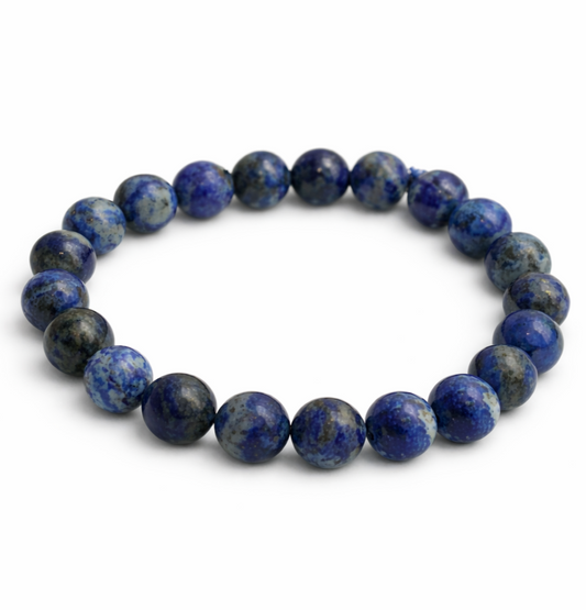 Premium Lapis Lazuli Crystal Beaded Bracelet – Elegant & Powerful